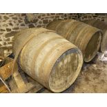 Two vintage Whiskey / Cider Barrels, with metal banding (2) Note; This lot can be Viewed at and must