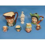 A small quantity of Toby Jugs, to include 'Old Gaffer', Beswick 'Sairey Gamp', the others all
