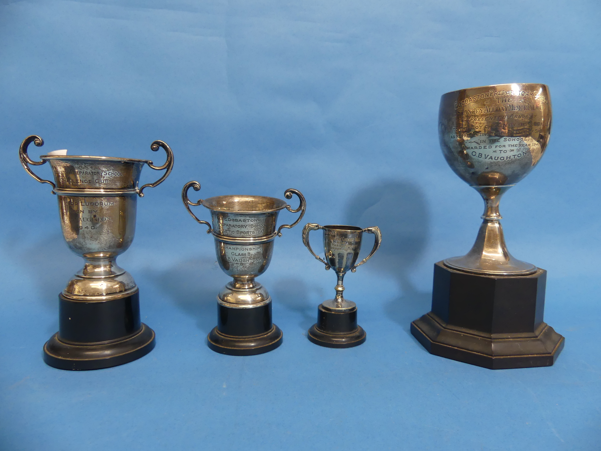 A silver Presentation Goblet, by Adie Brothers Ltd., hallmarked Birmingham, 1941, of circular form