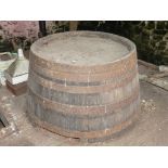 A Half Whiskey / Cider Barrel, now a tub. Note; This lot can be Viewed at and must be Collected from