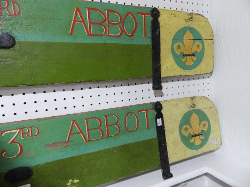 Scouting Interest; A pair of Newton Abbot 3rd Scout or Guide Group Signs, the hand painted signs - Image 4 of 4