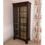 An antique glazed Bookcase, with adjustable shelves, 80in (203cm) high x 36in (91.5cm) wide x 17½