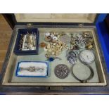 A quantity of Costume Jewellery, including some silver, including freshwater pearl necklaces,