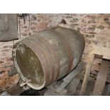 Two vintage Whiskey / Cider Barrels, with metal banding (2)# Note; This lot can be Viewed at and