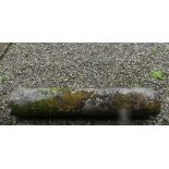 An antique granite Roller, 60in long x 11in diameter (152cm x 28cm). Note; This lot can be Viewed at