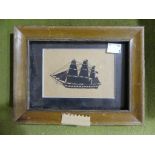 A quantity of antique Silhouettes, including several busts, figures and ships, all framed, some in