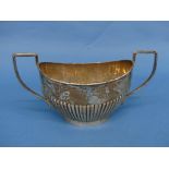 A George V silver two handled Sugar Bowl, by Joseph Gloster Ltd., hallmarked Birmingham, 1932, of