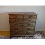 An antique Chest of Drawers, 46in (117cm) wide x 21in (53.25cm) deep x 47in (119.25cm) high.
