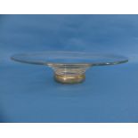 A silver mounted glass Bowl, the silver mounted central circular foot hallmarked Birmingham 2006 and