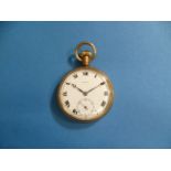 A gold-plated 'Pinnacle' open face Pocket Watch, with Swiss 7-jewels movement, the circular white