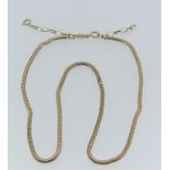A 9ct yellow gold Snake Chain, with 9ct yellow gold safety chain, approx total weight 13g.