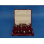 A cased set of six Elizabeth II silver teaspoons, by Francis Howard Ltd., hallmarked Sheffield,