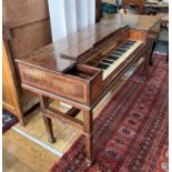 A George III Pianoforte by Robert Woffington of Dublin, c. 1790, the walnut and mahogany casing