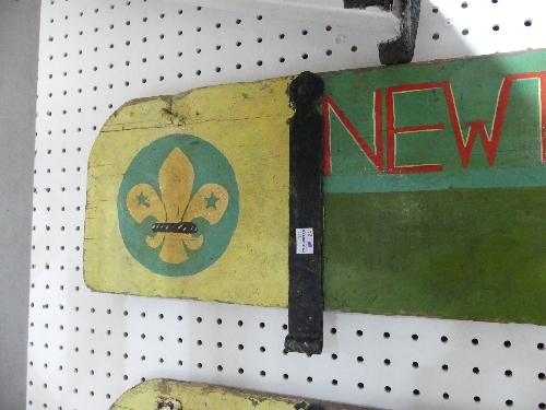 Scouting Interest; A pair of Newton Abbot 3rd Scout or Guide Group Signs, the hand painted signs - Image 2 of 4