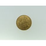 A George V gold Half Sovereign, dated 1912.