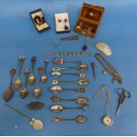 A quantity of Costume Jewellery, including a Continental silver and paste pendant/brooch, marked