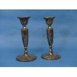 A pair of Elizabeth II silver Candlesticks, by Barker Ellis Silver Co., hallmarked Birmingham, 1970,