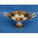 A Royal Worcester (for Waring & Gillow Ltd) porcelain two-handled Tazza, the centre painted with