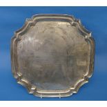 A George VI silver Salver, by A E Poston & Co Ltd., hallmarked Sheffield, 1946, of square shape with