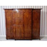 A late Victorian mahogany Compactum Wardrobe, 98in (249cm) wide x 82in (208cm) high x 25in (63.