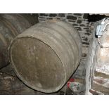 A vintage Whiskey / Cider Barrel, with metal banding. Note; This lot can be Viewed at and must be