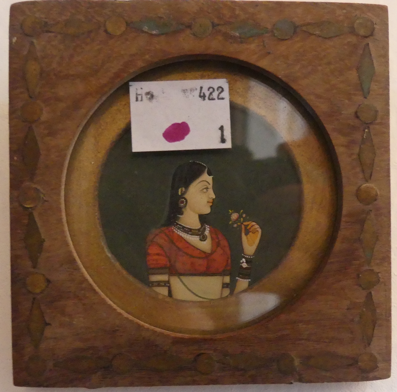 A small quantity of early 20thC Indian Miniatures, including three miniatures depicting figures, - Image 5 of 5