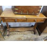 A Victorian mahogany two drawer Side Table, 41½in wide x 19in deep x 31in high (105cm x 48cm x