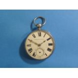 A silver cased open face 'Improved Patent' Pocket Watch, key wind, the gilt movement signed 'G.