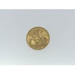 An Edwardian gold Half Sovereign, dated 1906.