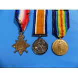 A W.W.1 trio of Medals, named to L-29372 Gnr: H. T. Tidswell. R.F.A., comprising 1914-1915 Star,
