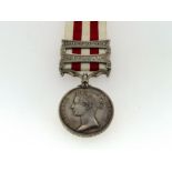 Indian Mutiny Medal, 1858, named to R. Tagg. 90th. Lt. Infy., with two clasps, Defence of Lucknow