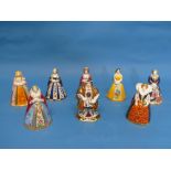 A Royal Worcester Connoisseur collection of Candle Snuffers, as King Henry VIII and his Six Wives;