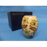 A Moorcroft 'Serviceberry' pattern Vase, the tube-lined design with impressed marks to the base,