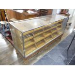 A mid-20th century 'Metalbrites' chrome and glass Haberdashery Counter, of rectangular form with