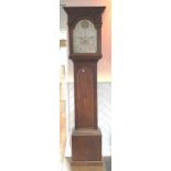 Will'm Clift, Beaminster, an oak and inlaid 8-day longcase clock with two-weight movement striking