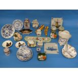 A quantity of Continental Porcelain, including small Viennese dish, a small Meissen 'Onion