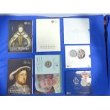 A quantity of circulated and commemorative Coins, including a silve rgilt proof Alderney 'Rocket' £