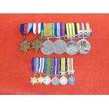 A W.W.II group of six medals, awarded to Bernard J. Berry, comprising 1939-1945 Star, France and