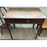 A Victorian mahogany Side Table, with two drawers, square tapering legs, 32in (81cm) long, 20½in (