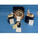 A Royal Crown Derby Limited Edition 'Thistle - Donkey' Set, comprising a 'Thistle - Donkey' 2001