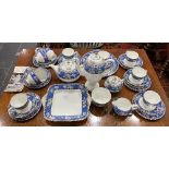 A Wedgwood 'Blue Siam' pattern Tea Service, comprising twelve Tea Cups and Saucers, twelve Small