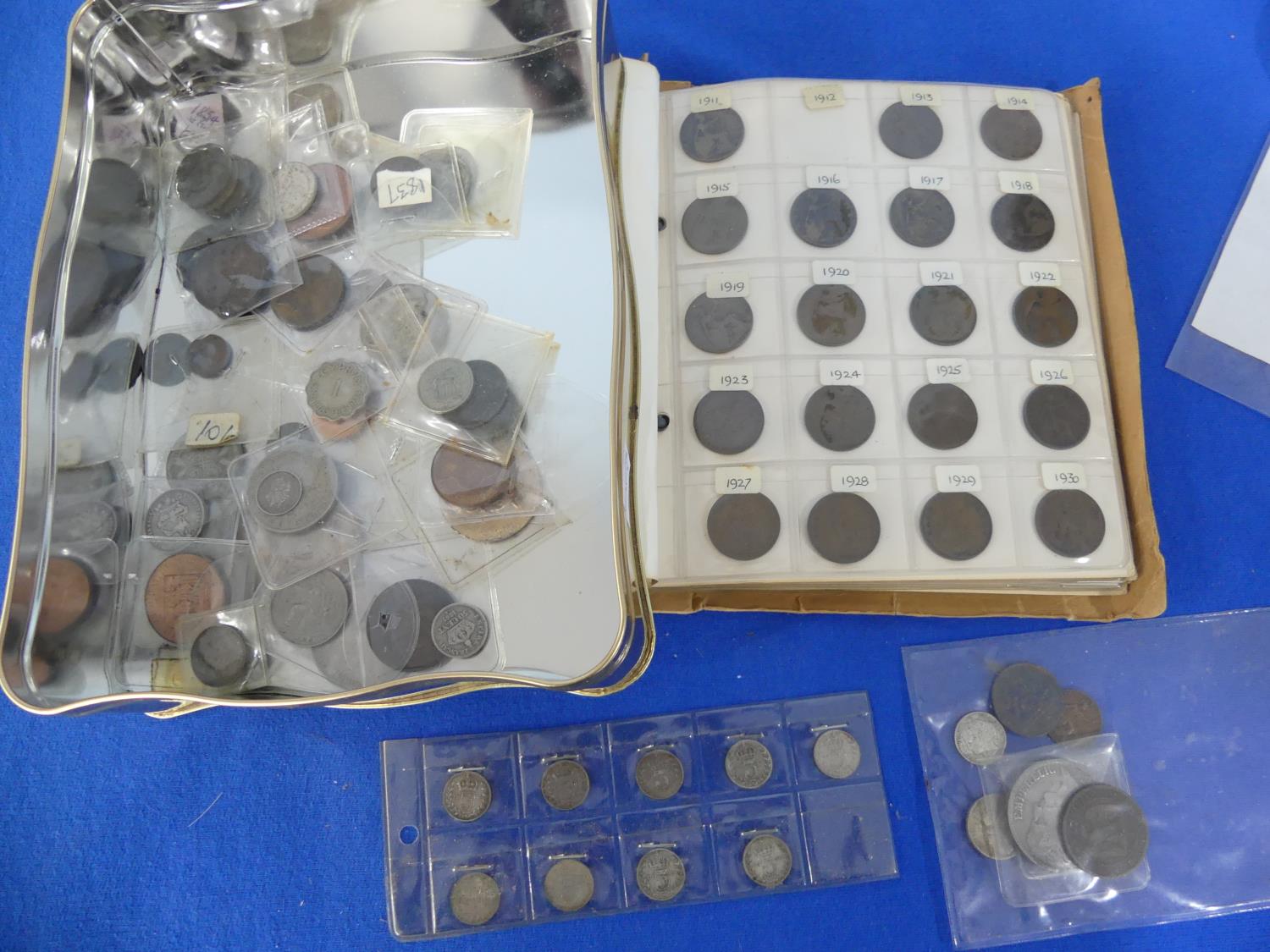 A quantity of Pre-Decimal Mixed Coinage, including three George III coin 'tokens'; Newgate, dated - Image 2 of 10