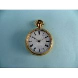 A 14K gold-plated lady's Pocket / Fob Watch, with movement signed Am. Watch Co., Waltham, Mass.,