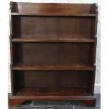 A Victorian mahogany Waterfall Open Bookcase, the four graduated shelves, 30in (76cm) wide x 9in (
