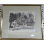 A set of six Graham Clarke Prints, depicting houses in village settings, all framed and glazed,