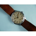 A W.W.II British Army issue Unitas 'Bravingtons' ATP (Army Trade Pattern) Wristwatch, with signed 15