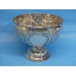 A Victorian circular silver Punch Bowl, by the Army & Navy Cooperative Society Ltd., hallmarked