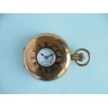 A 9ct gold Half-Hunter Pocket Watch, with Swiss 15 Jewels movement signed 'The Comet', No. 187064,