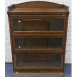 An early 20thC oak 'The Lebus Bookcase', the stacking sectional bookcase in the Globe Wernicke