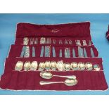 A silver Rat Tail pattern Flatware Service, by United Cutlers, hallmarked Sheffield 2000 / 2001,